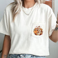 Pumpkin Heart Thanksgiving Flowers Pocket Tee Comfort Colors Tshirt Pocket Print Gift Graphic Tee – Warm & Stylish · Must-Have Style