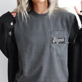 Mama Dalmatian Checkered Pocket Tee Comfort Colors Tshirt Pocket Print Gift Graphic Tee – Warm & Stylish · Perfect For Daily Wear