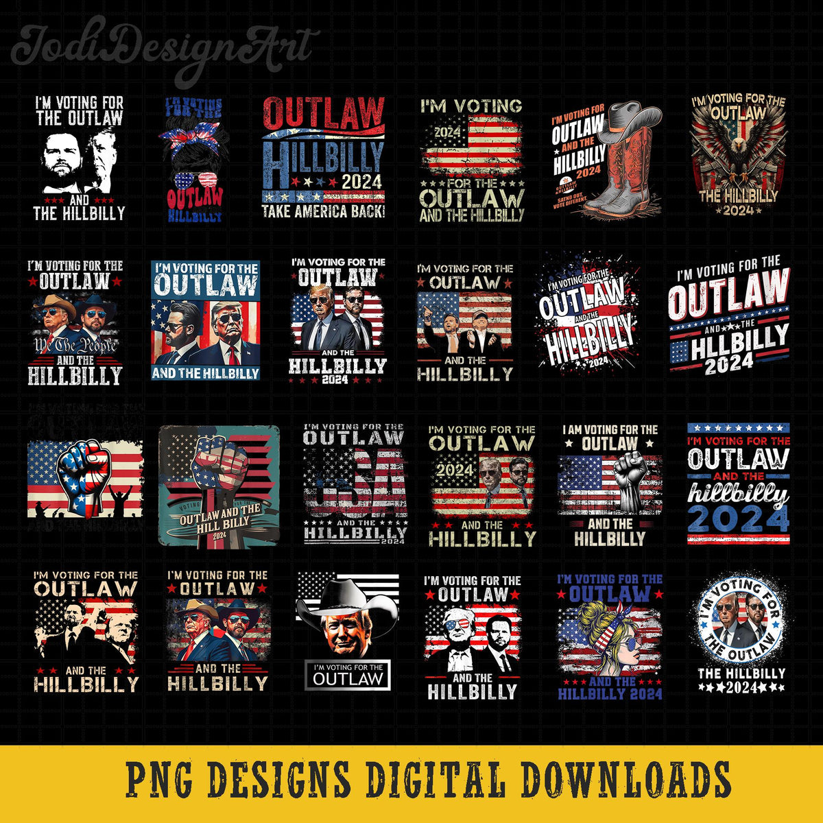 25I39m Voting For The Outlaw And The Hillbilly PNG Bundle Trump Vance 2024 Png Trump Vance Cowboy Maga Republican Donald Trump Jd Vance Graphic Tee – Cozy Vibes · Perfect For Daily Wear