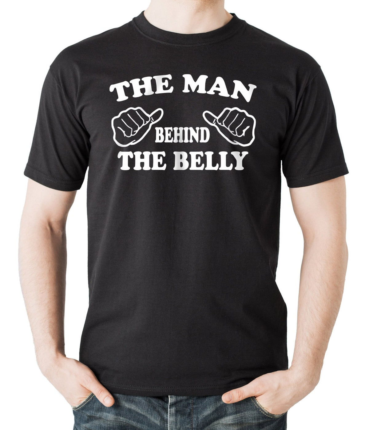 The Man Behind The Belly T shirt Dad Maternity Gift For Dad Tee Shirt Graphic Tee – Everyday Comfort · Great Gift For Fans