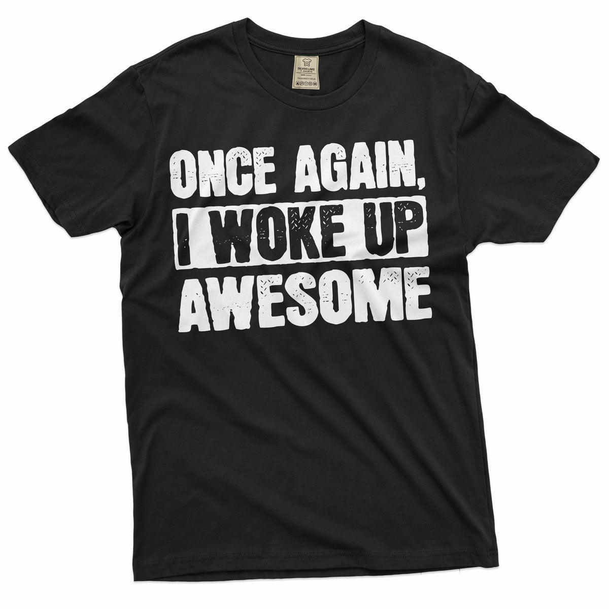Woke Up awesome again T shirt positive motivational Tee shirt Birthday Tee Graphic Tee – Feel-Good Design · Must-Have Style
