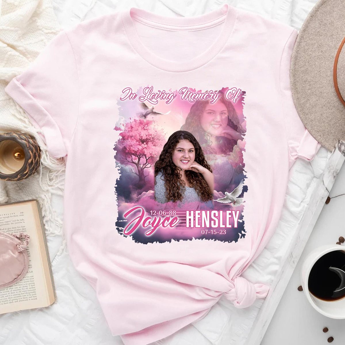 In Loving Memory Shirt Personalized Memorial Photo Sweatshirt Custom Date and Name Tshirt Remembrance Shirt Customized Funeral Shirt Sweatshirt – Cozy Vibes · Top Pick For Any Outfit
