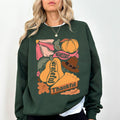 Grateful Thankful Blessed Autumn Thanksgiving Flowers Pumpkins Pilgrims Sweatshirt Crewneck Sweater Gift Sweatshirt – Everyday Comfort · Top Pick For Any Outfit