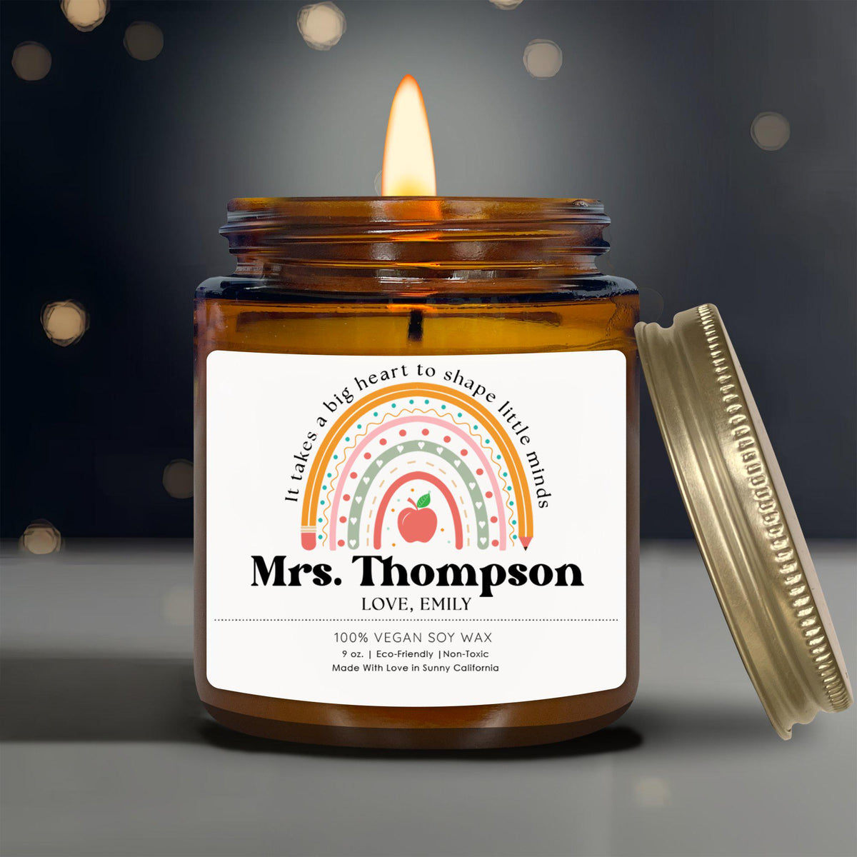 Custom Teacher Appreciation Candle Christmas Gift for Teacher Personalized Teacher Gift Teacher Appreciation Candle End Of Year Gift Graphic Tee – Premium Graphic · Trending Graphic Apparel