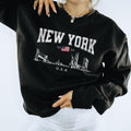 New York Sketch Unisex Sweatshirt Iconic NYC Skyline Pullover with Manhattan Skyline Brooklyn Bridge Statue of Liberty NYC Sweater Sweatshirt – Premium Graphic · Trending Graphic Apparel