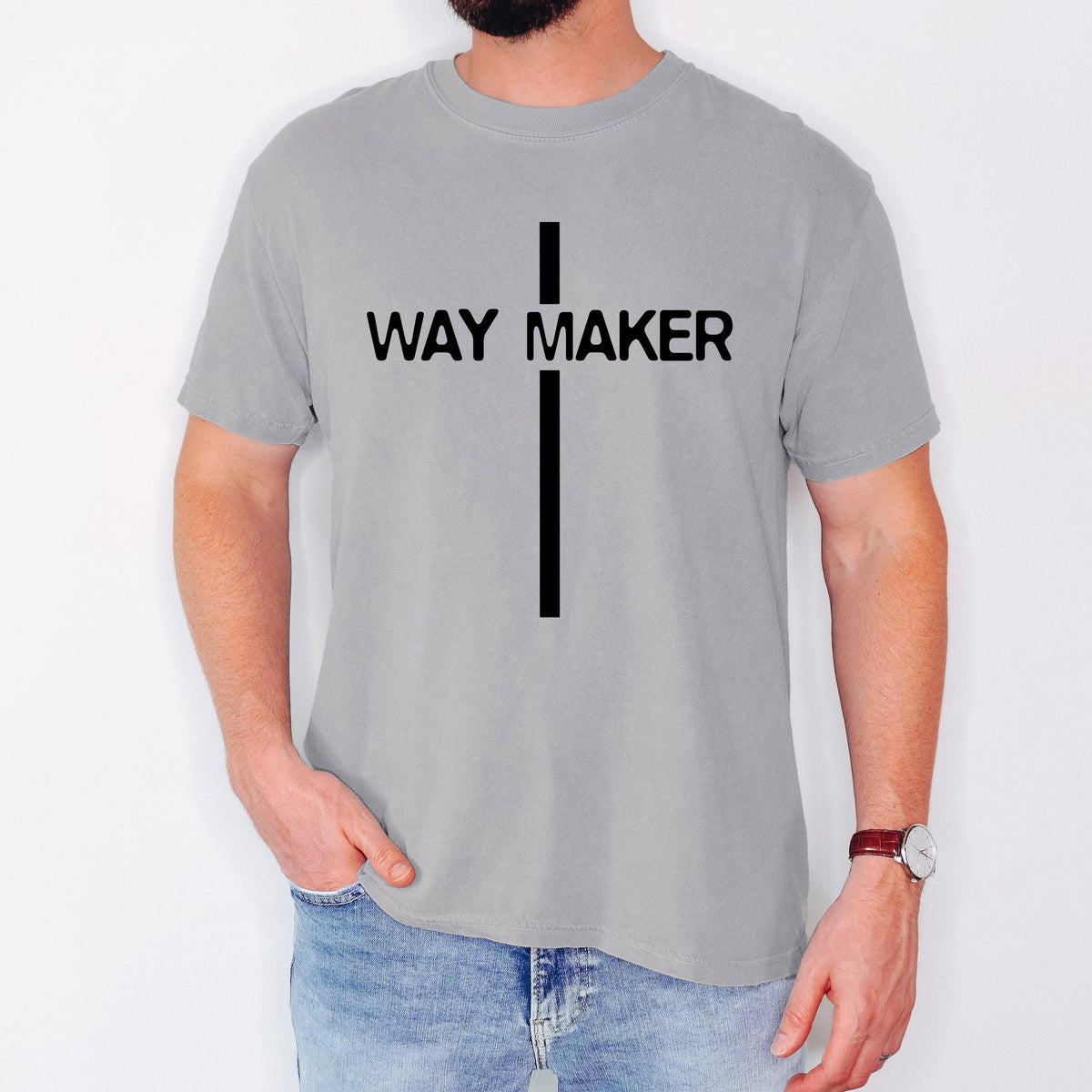 Way Maker Faith Cross Christian Jesus Gospel Religious Tshirt Comfort Colors Tee Faith Based Apparel Graphic Tee – Everyday Comfort · Trending Graphic Apparel
