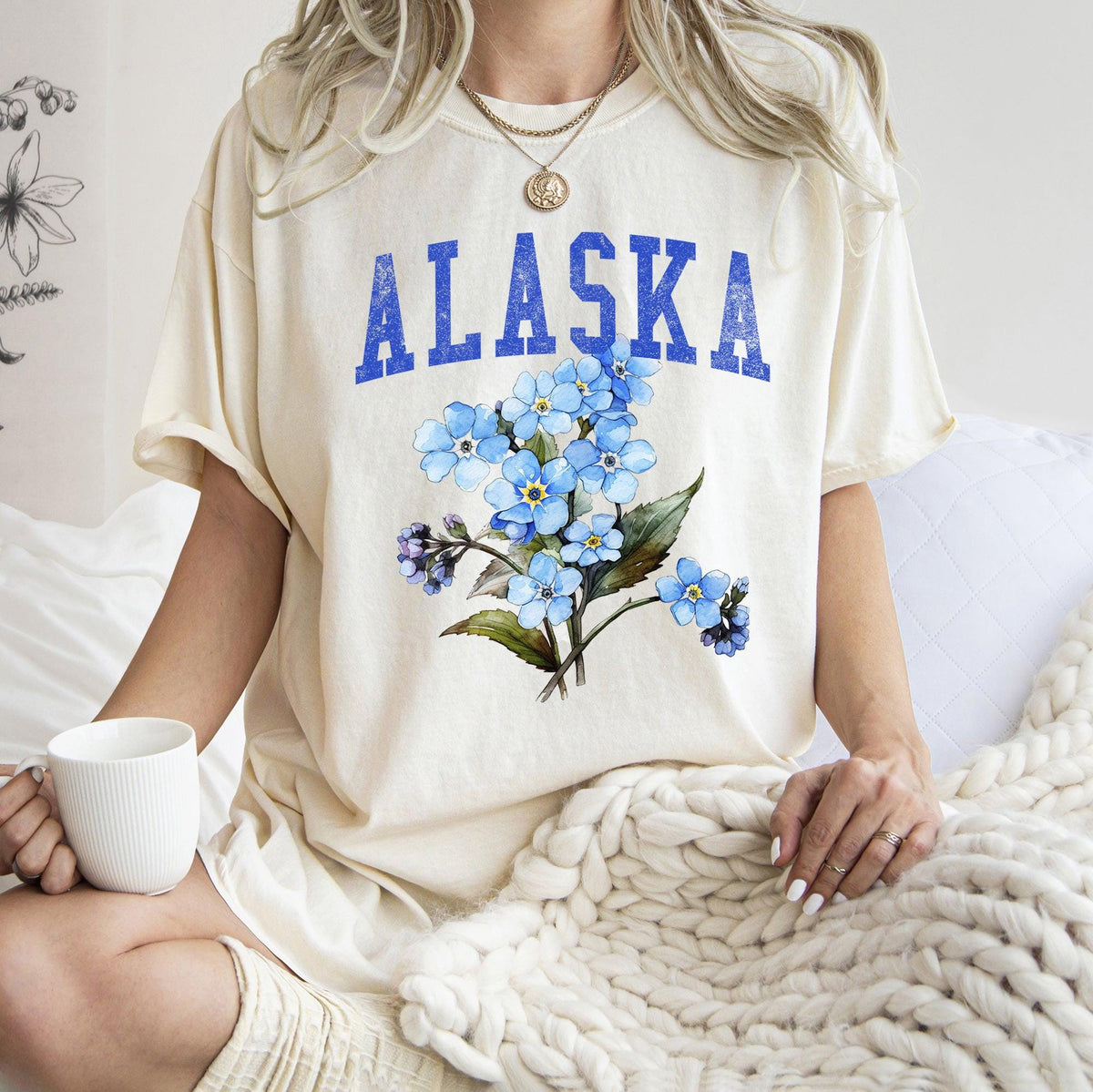 Alaska State Flower Comfort Colors Tshirt Flower Tee Botanical Gardening Travel Gift Mother Girlfriend Graphic Tee – Feel-Good Design · Trending Graphic Apparel
