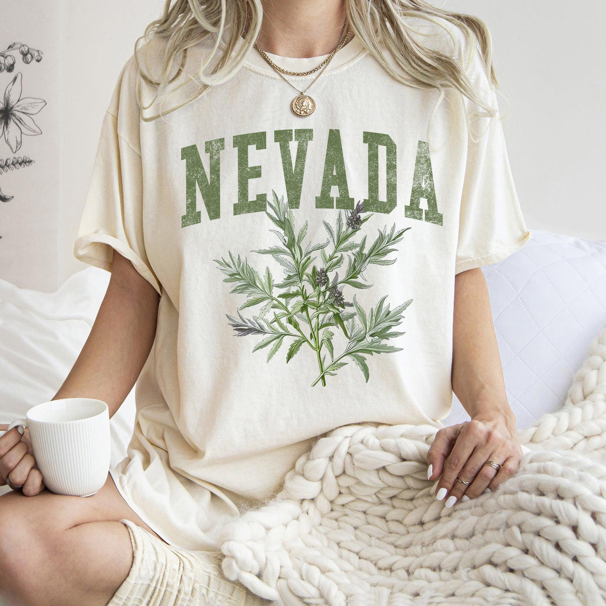 Nevada State Flower Comfort Colors Tshirt Flower Tee Botanical Gardening Travel Gift Mother Girlfriend Graphic Tee – Warm & Stylish · Trending Graphic Apparel