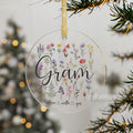 Gram Clear Acrylic Ornament Gram Ornament First Christmas as a Gram Gram Ornament with Kids Names Personalized Gram Ornament Gram Gift Graphic Tee – Everyday Comfort · High-Quality Print
