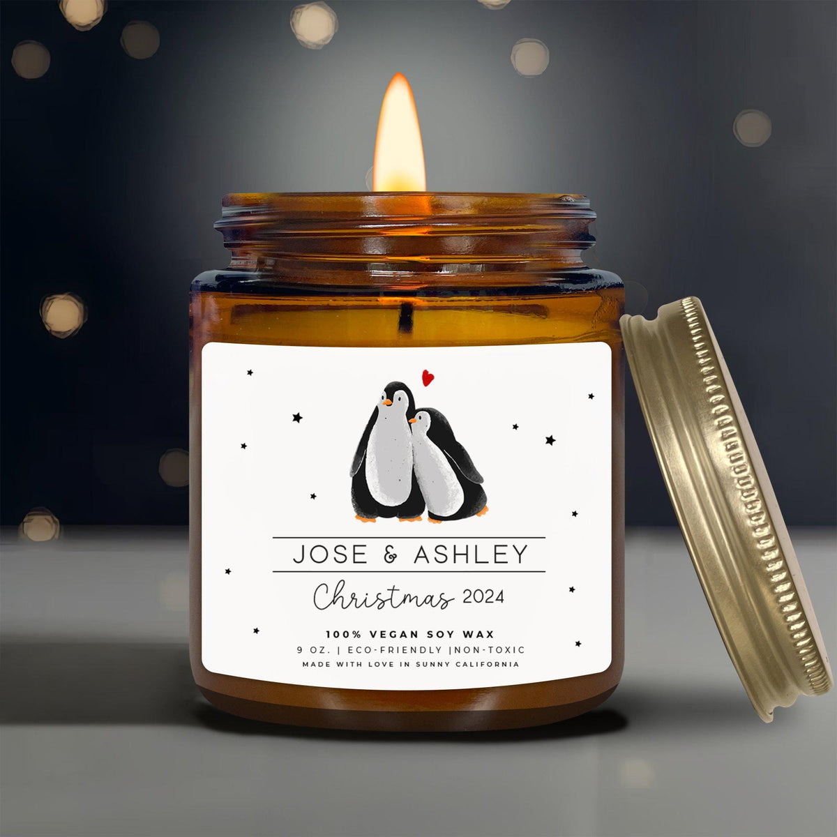 Personalized Christmas Candle Unique Holiday Themed Aromatic Candle Perfect Christmas Gift Custom Holiday Home Decor Graphic Tee – Warm & Stylish · Top Pick For Any Outfit