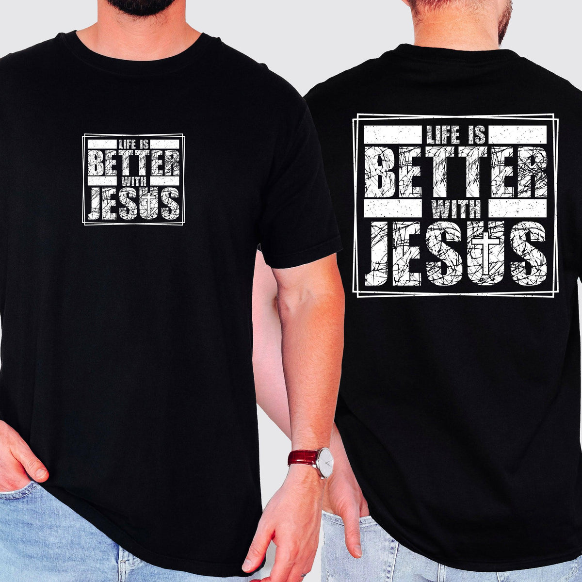 Life Is Better With Jesus Christian Religious Faith Gospel Tshirt Comfort Colors Tee Faith Based Apparel Graphic Tee – Soft Feel · Top Pick For Any Outfit