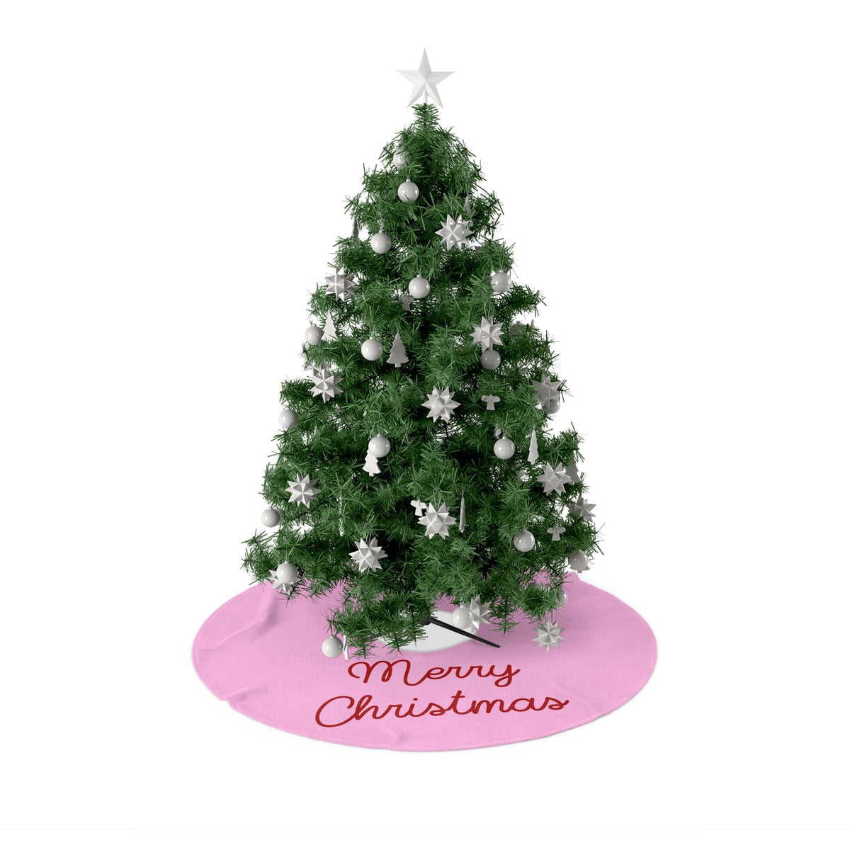 Christmas Tree Skirt Merry Christmas Script Pink Pastel Holiday Decor Xmas Tree Skirt Festive Holiday Decoration Christmas Home Decor Graphic Tee – Bold Style · Top Pick For Any Outfit