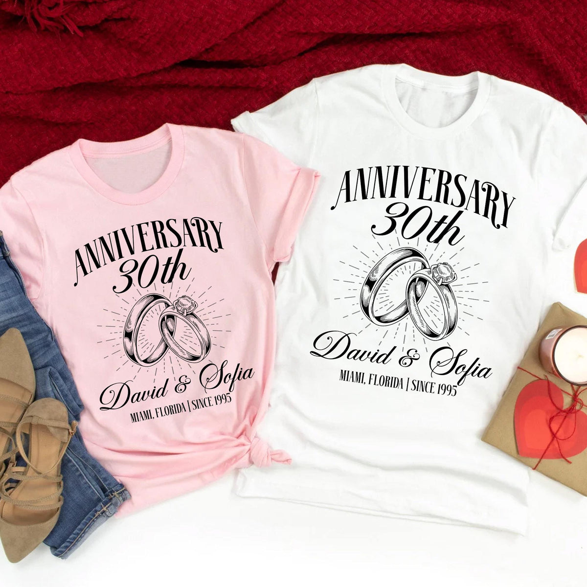 Anniversary Couple Shirts Valentines Day Shirt Custom Anniversary Trip Shirts His Hers Shirts Matching Shirts Anniversary Gift Graphic Tee – Cozy Vibes · Great Gift For Fans