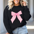 Pink Gingham Heart Bow Sweatshirt Valentine39s Day Gift Cozy Crewneck Jumper Soft Pullover Cute Winter Top Sweatshirt – Premium Graphic · Perfect For Daily Wear
