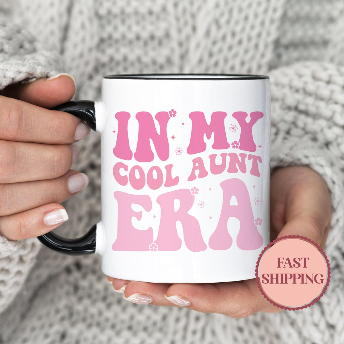 In My Cool Aunt Era Mug Fun Gift for Aunts Christmas Gift for Aunt Perfect Auntie Gift Unique Aunt Present Graphic Tee – Aesthetic Look · Trending Graphic Apparel