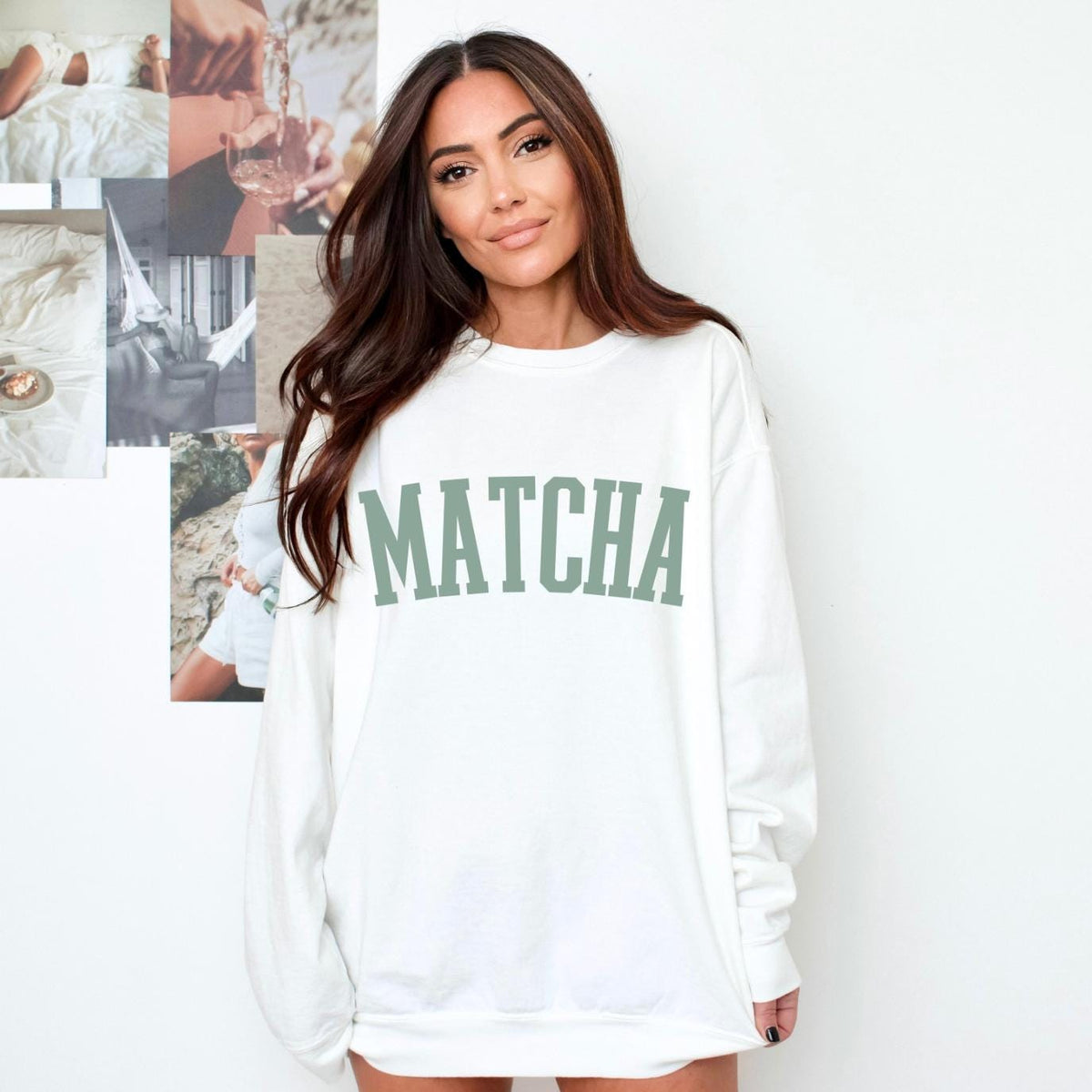 Matcha Tall Letters Crewneck Sweatshirt Cozy Green Tea Lover Sweatshirt Comfort Colors Jumper Comfy Tea Enthusiast Top Trendy Unisex Sweatshirt – Bold Style · Must-Have Style