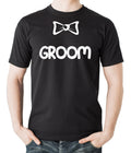 Groom with bow Tie T shirt engagement wedding Tee shirt Groom shirt Graphic Tee – Soft Feel · High-Quality Print