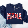 Mama Valentine39s Day Varsity Hearts Love Sweatshirt Crewneck Crew Neck Sweater Cupid Sweatshirt – Premium Graphic · Must-Have Style