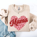 Mama Leopard Print Hearts Valentine39s Day Love Hearts Sweatshirt Crewneck Crew Neck Sweater Cupid Sweatshirt – Cozy Vibes · Must-Have Style
