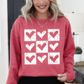 Checkered Hearts Retro Minimalist Love Valentine39s Day Sweatshirt Crewneck Crew Neck Sweater Cupid Sweatshirt – Cozy Vibes · High-Quality Print