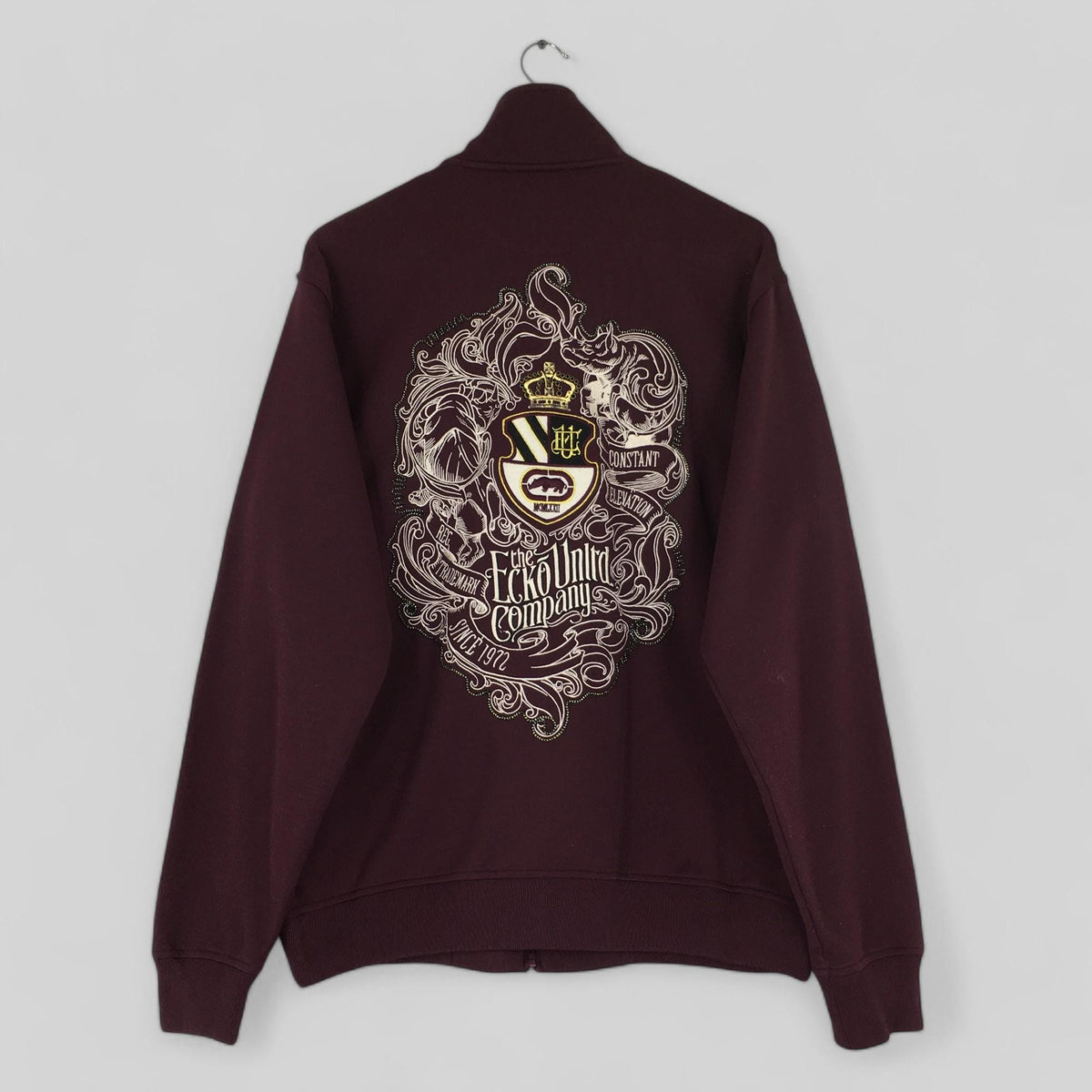 Vintage Y2K Ecko Function Zipper Sweater Large Ecko Unlimited Hip Hop Track Top Ecko 72 Maroon Black Sweater Marc Ecko Pullover Size L Graphic Tee – Feel-Good Design · Trending Graphic Apparel