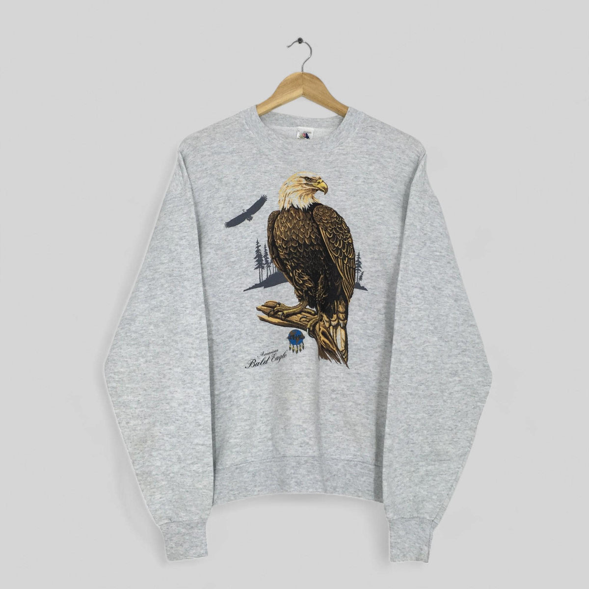 Vintage 90s American Bald Eagles Wildlife Sweatshirt Large Alaska Eagle Wildlife Graphics Crewneck Bald Eagles Animal Habitat Sweater Size L Sweatshirt – Feel-Good Design · High-Quality Print