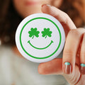 Shamrock Smiley 3 Inch Pin St Patrick39s Day Smiley Pin Shamrock Button St Patrick39s Day Gift St Paddy39s Day Smiley Pin Irish Green Pin Graphic Tee – Fan Favorite · High-Quality Print
