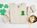 Embroidered Leprechaun Hat Sweatshirt Embroidered Irish Sweatshirt Embroidered Clover Shirt Irish Shirt Embroidered St Patricks Day Tee Sweatshirt – Easygoing Wear · Perfect For Daily Wear
