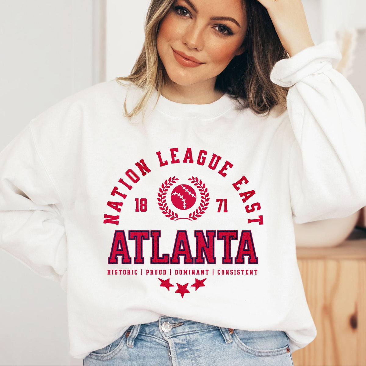 Atlanta Baseball Sweatshirt Brave Baseball Crewneck Pullover Brave Game Day and Tailgate Gear for Brave Fans Atlanta Baseball Fan Gift Sweatshirt – Premium Graphic · Top Pick For Any Outfit