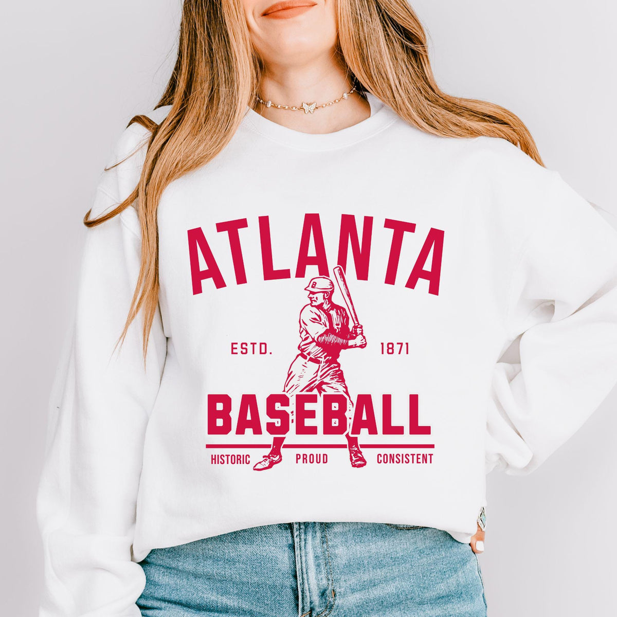 Brave Baseball Sweatshirt Atlanta Baseball Crewneck Brave Tailgate and Game Day Gift for ATL Brave Fans and Baseball Lovers Sweatshirt – Everyday Comfort · High-Quality Print