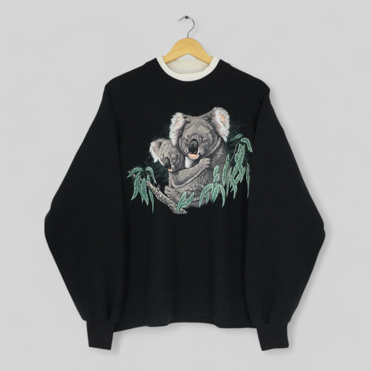 Vintage Koala Bear Australia Wildlife Sweatshirt Large Koala Bear Animal Wild Graphics Crewneck Koala Bear Animal Habitat Sweater Size L Sweatshirt – Soft Feel · High-Quality Print