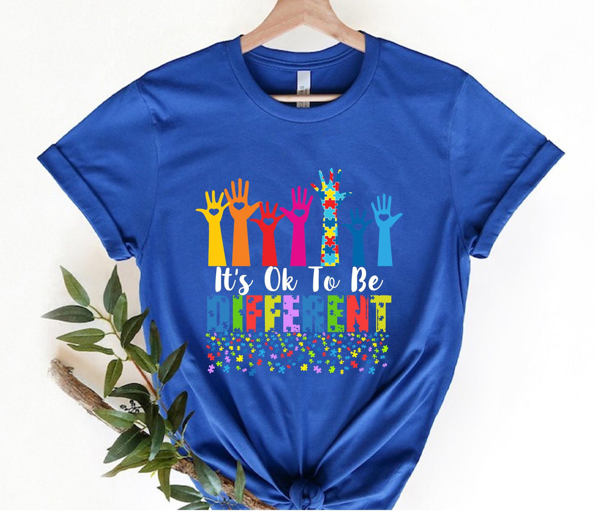 Autism Awareness Its Ok To Be Different Hands T Shirt Autism Puzzle Shirt Autism Awareness Support Gift Gift For Autism Mom Dad Graphic Tee – Premium Graphic · Great Gift For Fans