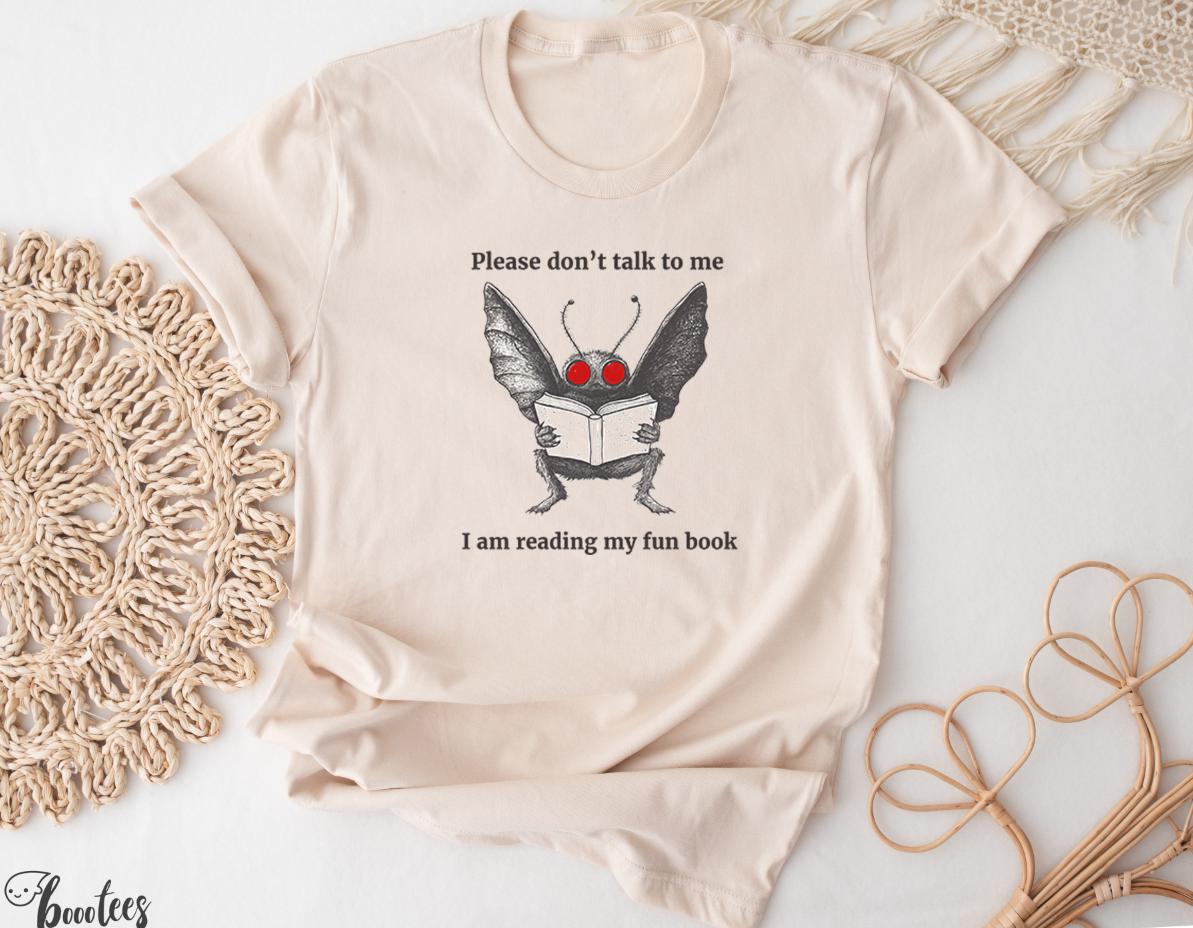 Mothman Reading a Book Shirt Funny Cute Cryptid Gift Idea Fantasy Bookish Lover T shirt Tshirt Tee Tees Meme Moth Man Legend Tee Reader Lore Graphic Tee – Feel-Good Design · Perfect For Daily Wear