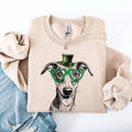 Greyhound Adorable Dog St Patrick39s Day Lucky Irish Sweatshirt Crewneck Crew Neck Sweater Sweatshirt – Soft Feel · Perfect For Daily Wear