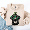 Black Lab Labrador Adorable Dog St Patrick39s Day Lucky Irish Sweatshirt Crewneck Crew Neck Sweater Sweatshirt – Cozy Vibes · High-Quality Print