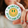 Wake Up It39s Game Day Green Gold Game Day Pin Green and Gold Game Day Pin Game Day Button Tailgate Pin Graphic Tee – Fan Favorite · Must-Have Style