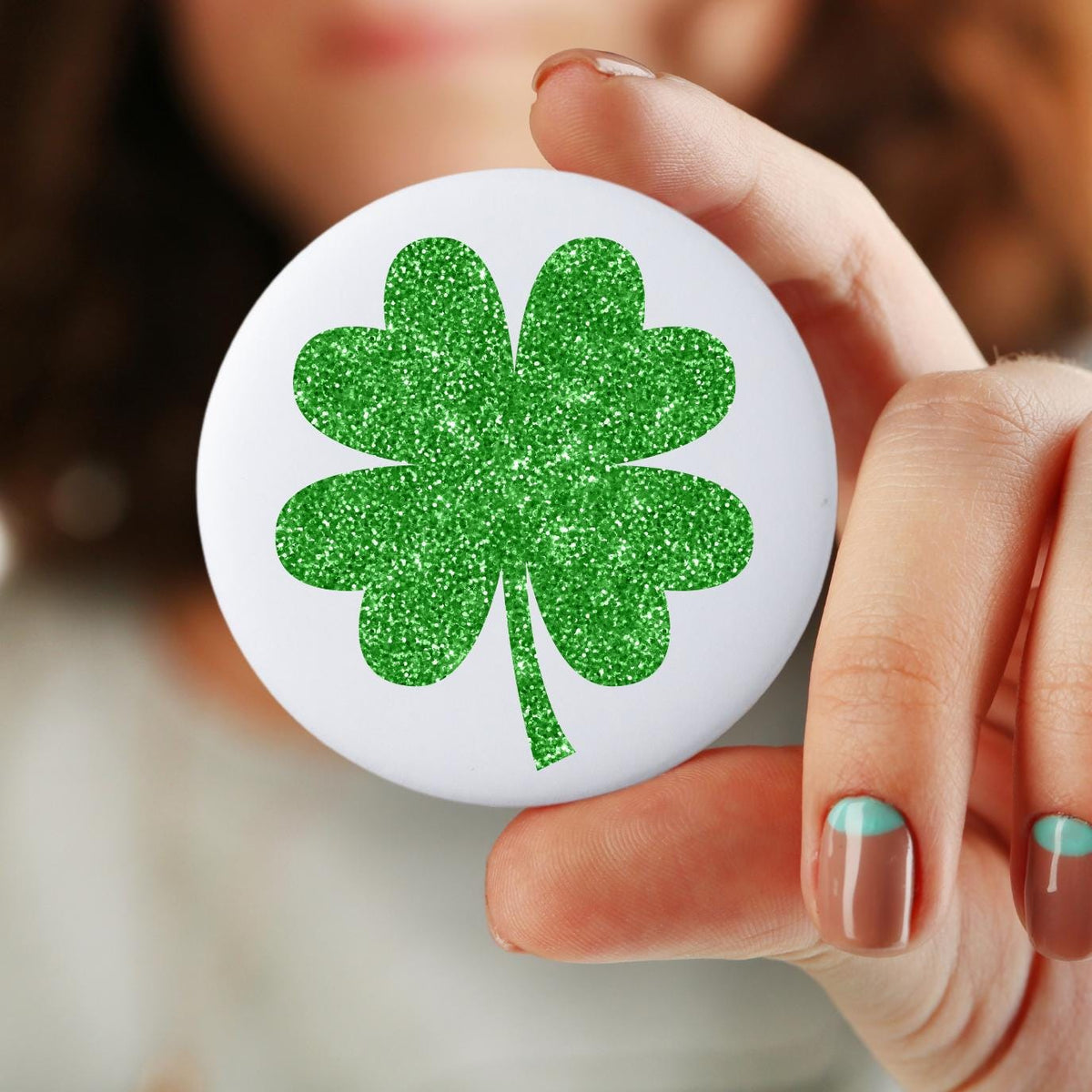 Glitter Shamrock 3quot Pin Sparkly Shamrock Pin St Patrick39s Day Shamrock Pin St Paddy39s Day Button St Patrick39s Day Gift Graphic Tee – Fan Favorite · Perfect For Daily Wear