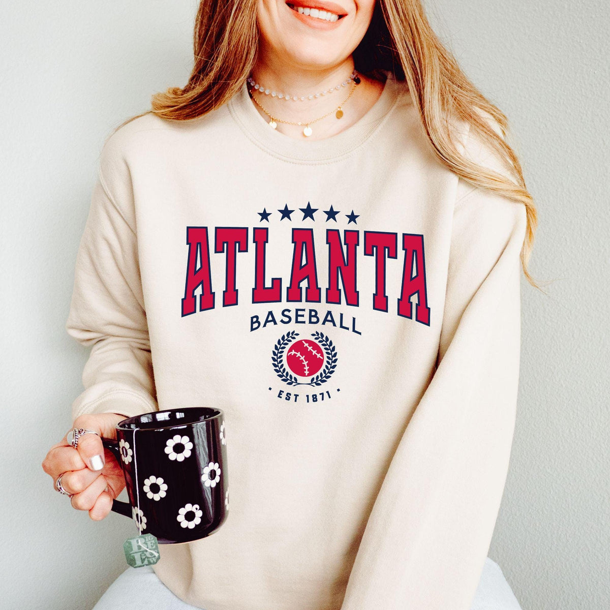 Atlanta Baseball Sweatshirt Brave Baseball Crewneck Pullover Brave Game Day and Tailgate Gear for Brave Fans Brave Baseball Fan Gift Sweatshirt – Fan Favorite · Top Pick For Any Outfit