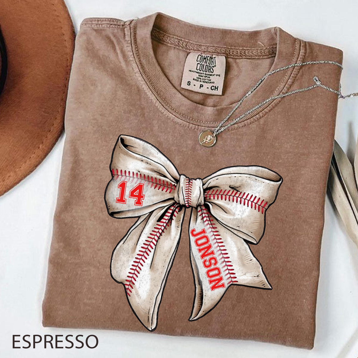 Comfort Colors Coquette Baseball Bow Shirt Custom Baseball Mom Shirt With Name Baseball PlayerGame Day Shirt Personalized Baseball Bow Graphic Tee – Cozy Vibes · Great Gift For Fans