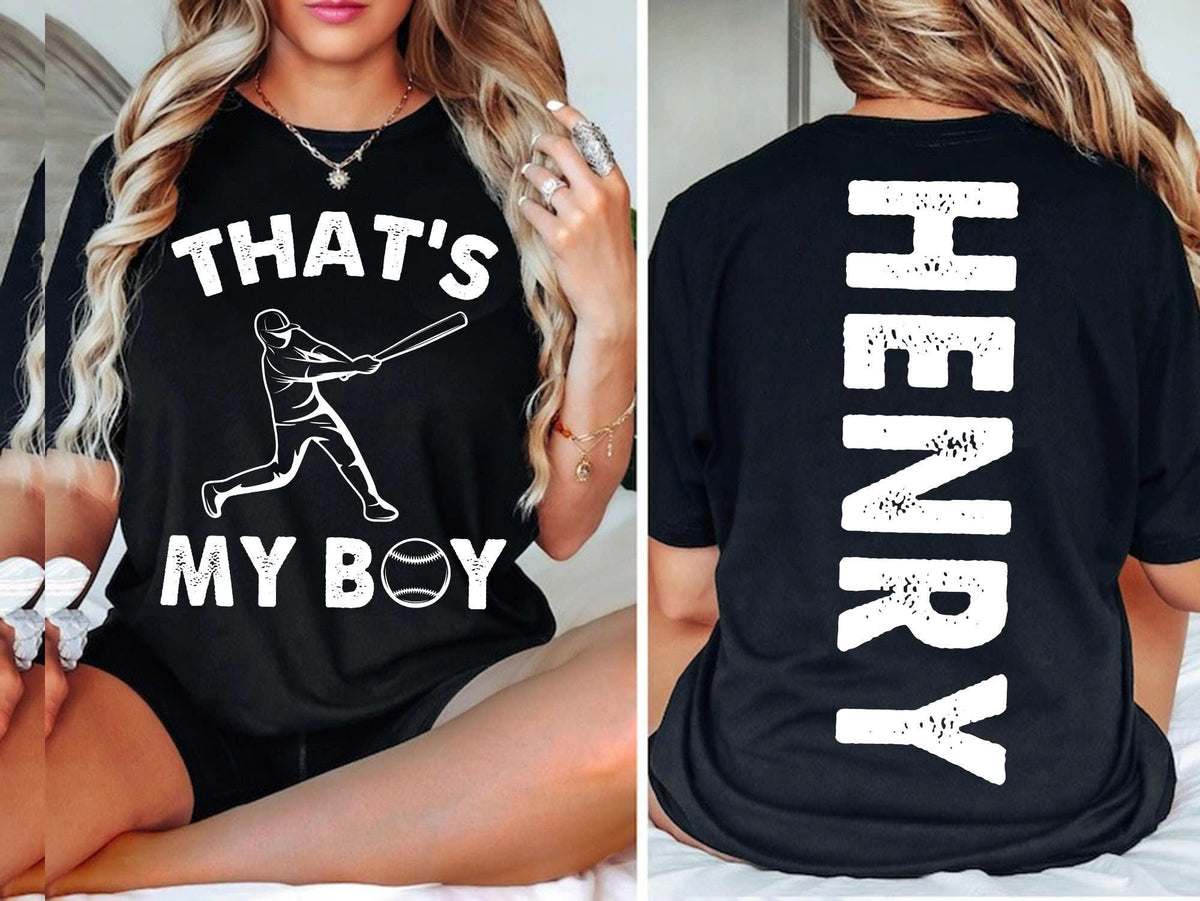 Custom Name That39s My Boy Baseball Mom Shirt Personalized Gift for Mom Dad Cute Baseball Mom Sweatshirt Baseball Mom ShirtGame Day Shirt Sweatshirt – Soft Feel · Trending Graphic Apparel