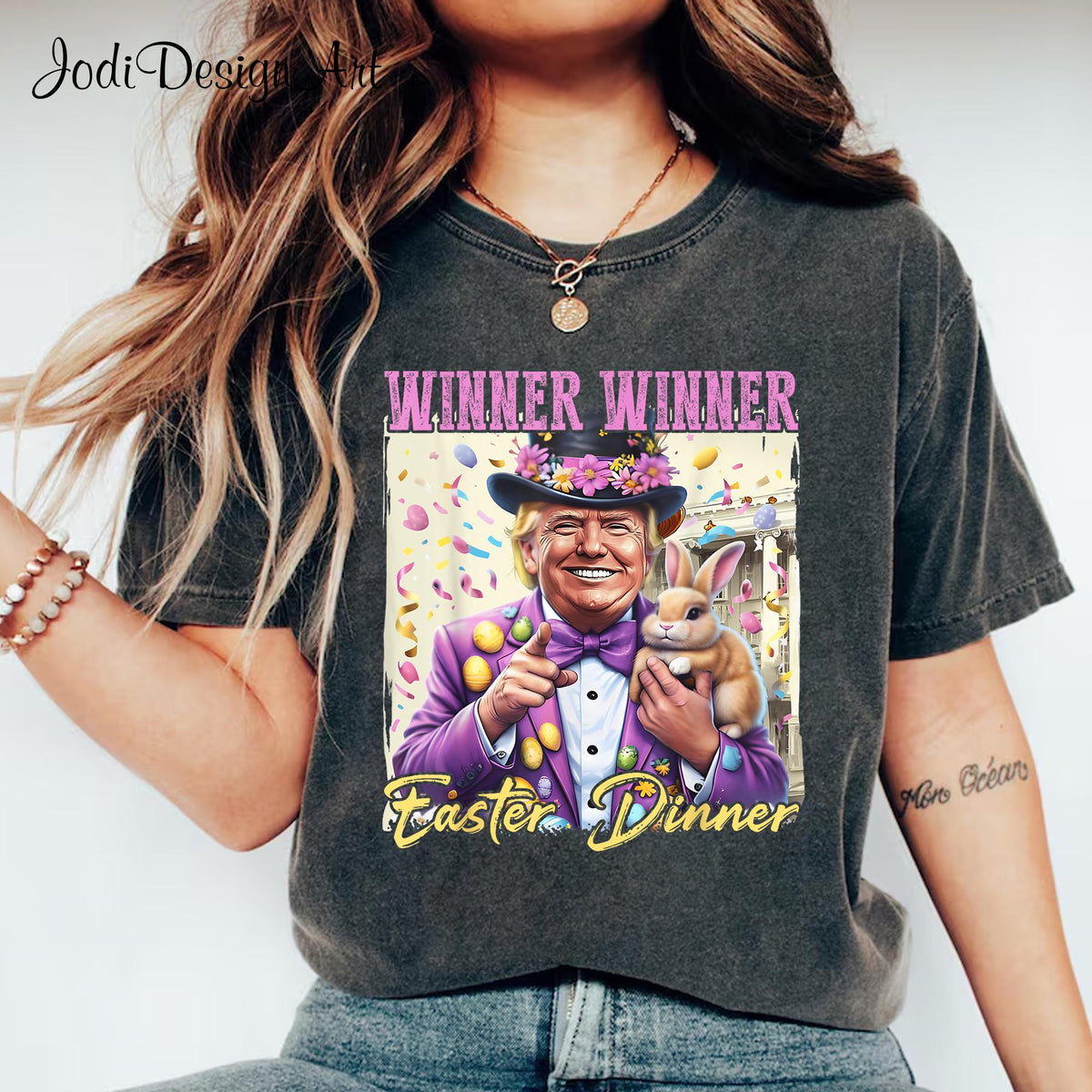 Winner Winner Easter Dinner Shirt President Trump Happy Easter Day Shirt Maga Shirt Cute Trump Easter Trump Easter Eggs Graphic Tee – Fan Favorite · Trending Graphic Apparel
