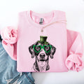 German Shorthaired Adorable Dog St Patrick39s Day Lucky Irish Sweatshirt Crewneck Crew Neck Sweater Sweatshirt – Cozy Vibes · High-Quality Print