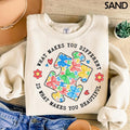 What Makes You Different Tshirt Autism Awareness Shirt Autism Mom Sweatshirt Autism Awareness Gift Neurodiverse Crewneck Autism Mom Tee Sweatshirt – Soft Feel · Great Gift For Fans