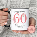 Personalized Birthday Mug 60th Birthday Gift Custom Floral Coffee Cup Unique Gift for Her Special Occasion PresentMU 298 Graphic Tee – Everyday Comfort · Top Pick For Any Outfit