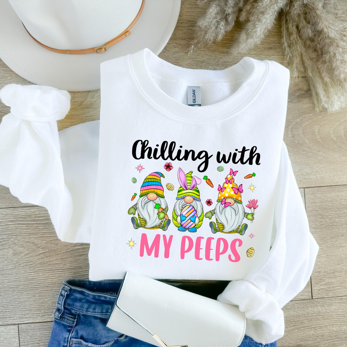 Easter Bunny Shirt Chilling with my peeps Easter Shirt Cute Easter Gift Womens Peeps Shirt Happy Easter Bunny Shirt Cute Bunny Shirt Graphic Tee – Easygoing Wear · Trending Graphic Apparel
