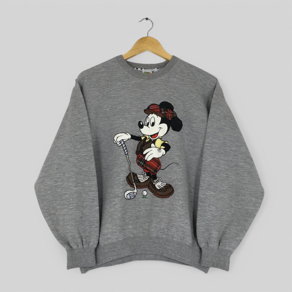 Vintage 90s Mickey Mouse Golf Disney Sweatshirt Medium Mickey Mouse Golfer Embroidered Sweater Walt Disney Mickey Cartoon Crewneck Size M Sweatshirt – Soft Feel · Must-Have Style