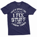 Men39s Funny I fix Stuff T shirt Gift for Dad Husband Grandpa Mechanic Engineer Garage Tee Shirt birthday Gift for Men Graphic Tee – Easygoing Wear · Trending Graphic Apparel