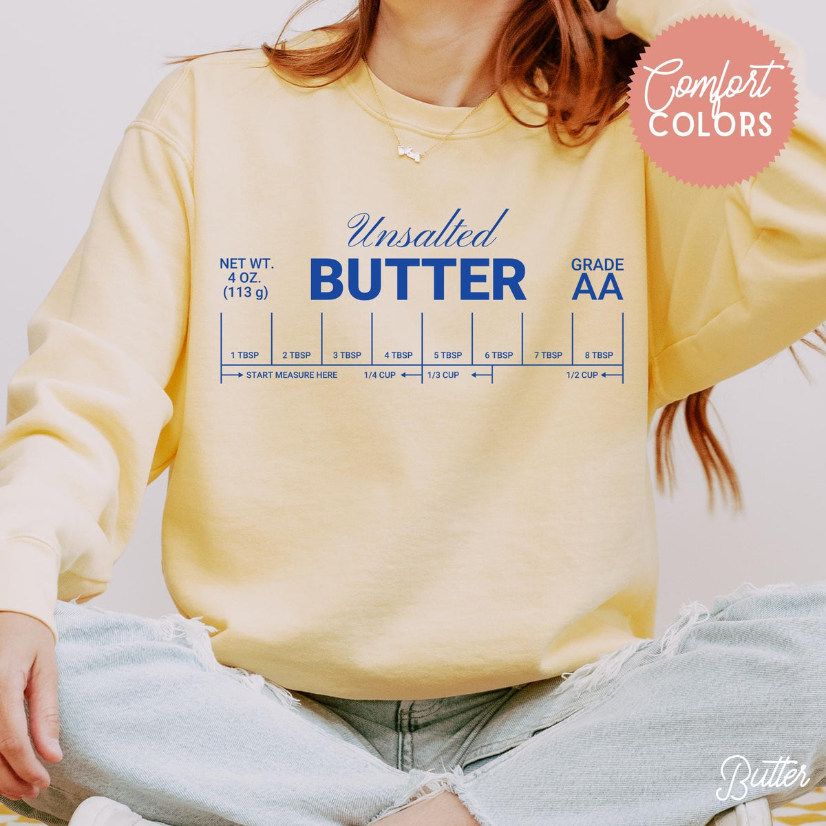 Butter Pullover for Baking Club Pastry Lover Gourmet Butter Crewneck Sweatshirt Chef Life Apparel Pro Baker Sweater Sweatshirt – Everyday Comfort · Top Pick For Any Outfit