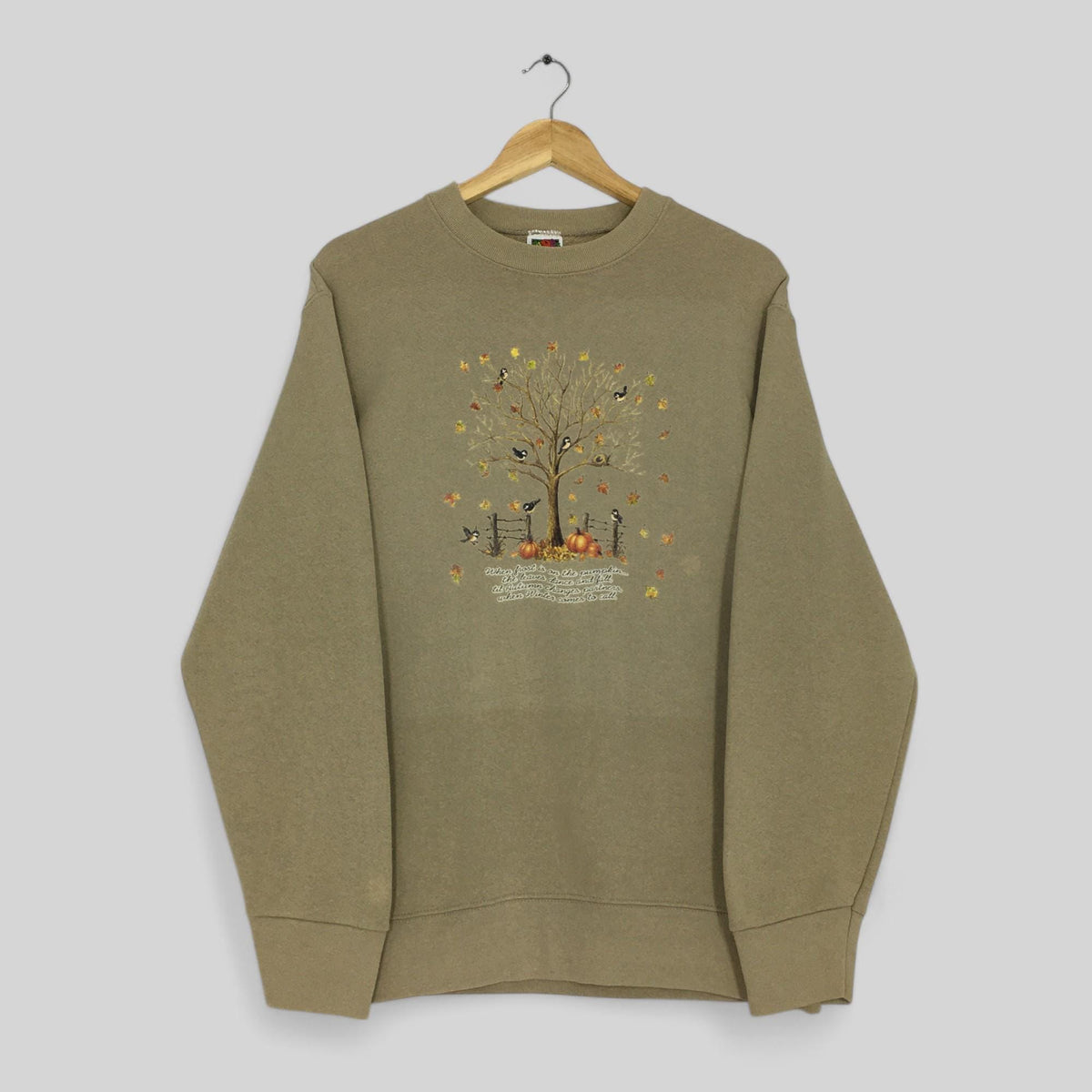 Vintage 90s Birds Autumn Season Sweatshirt Medium Autumn Bird Graphics Printed Crewneck Autumn Bird Wildlife Nature Sweater Size M Sweatshirt – Bold Style · High-Quality Print