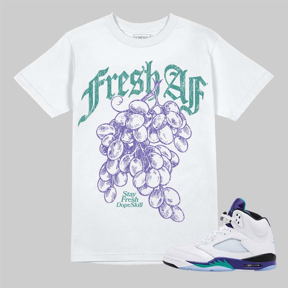 Streetwear Graphic Tee Grape 5s Unisex Graphic Tshirt DopeSkill Shirt To Match Sneaker Hip Hop Tee Fresh AF Graphic Graphic Tee – Bold Style · Trending Graphic Apparel